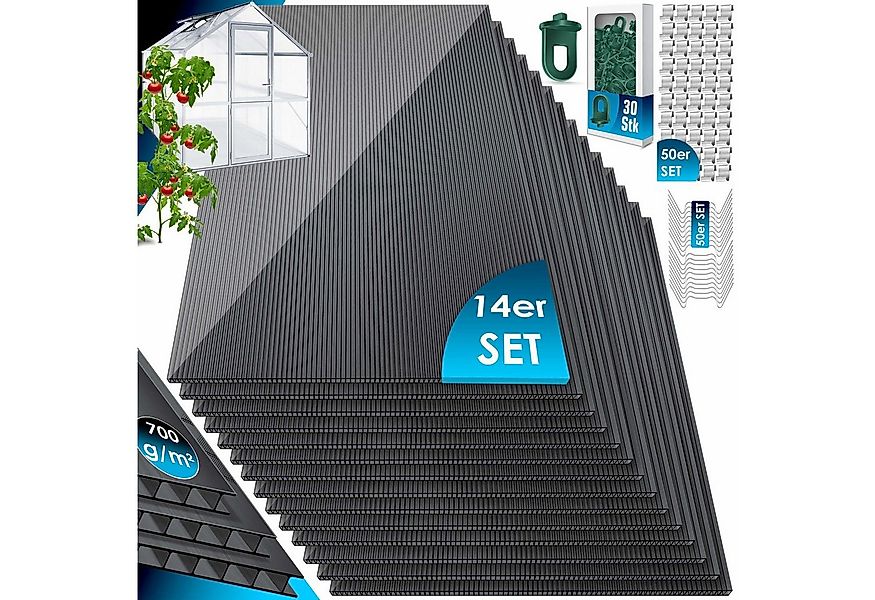 KESSER Gewächshaus, 14x Polycarbonat Hohlkammerstegplatten 4mm 10,25 / 14,7 günstig online kaufen