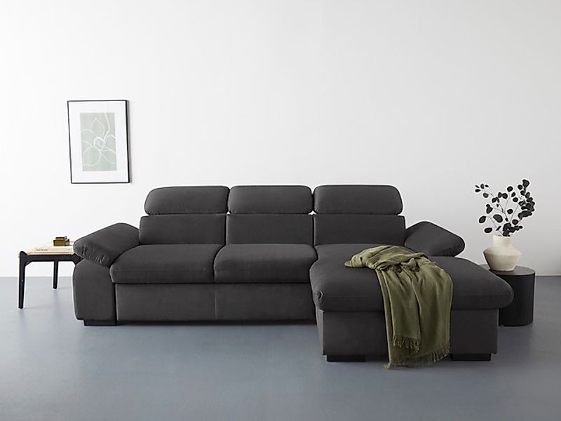 COTTA Ecksofa »Lola L-Form mit Kopfteilfunktion & Hocker«, (Set, mit Hocker günstig online kaufen