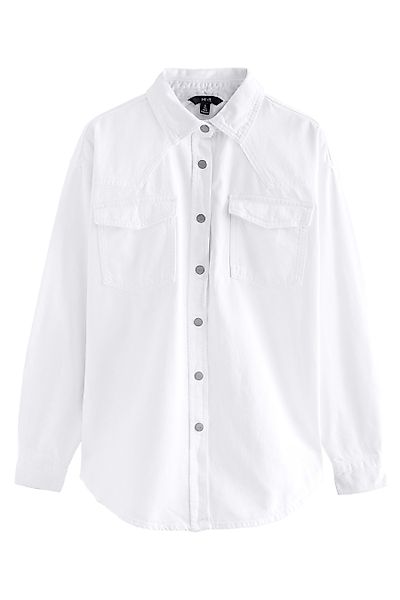 Next Jeanshemd Enge Jeansbluse im Westernstil günstig online kaufen