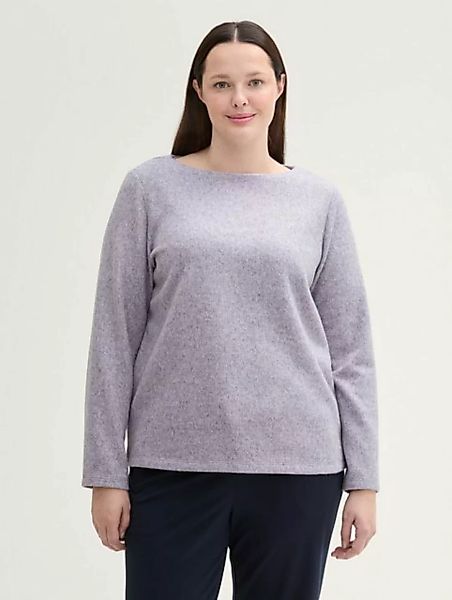 TOM TAILOR PLUS Sweatshirt Plus Size - Sweatshirt mit Knopfdetails günstig online kaufen