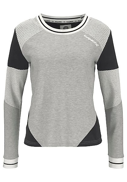 KangaROOS Sweatshirt, im Colorblocking-Design mit Pünktchen günstig online kaufen