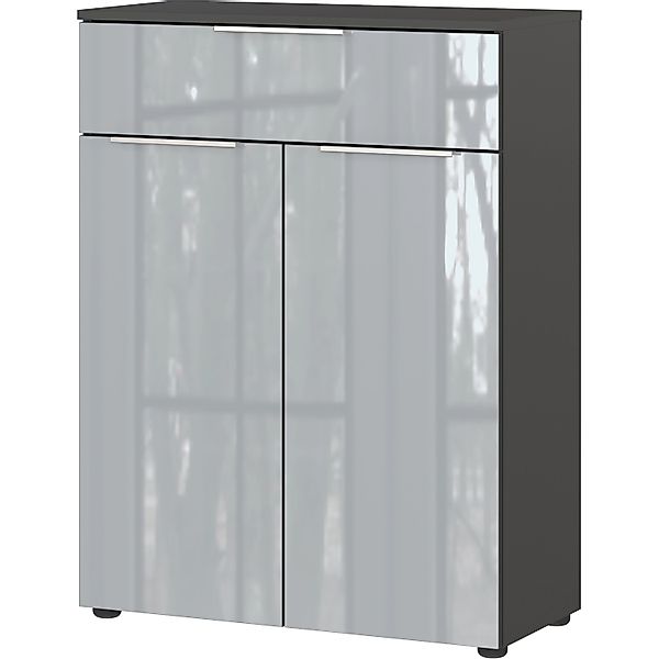 Germania Kommode Vasio 71 cm x 95 cm x 34 cm Graphit-Silbergrau günstig online kaufen