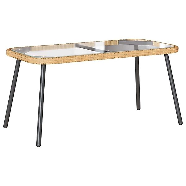 vidaXL Gartentisch Couchtisch Braun und Schwarz günstig online kaufen