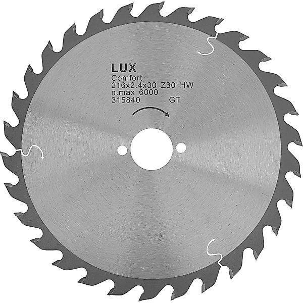 LUX-TOOLS HM-Kappsägeblatt Holz Ø 216 mm 30 Zähne günstig online kaufen