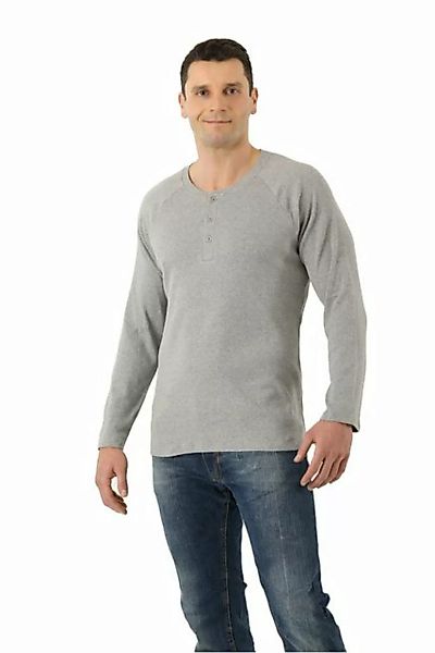 Albert Kreuz Langarmshirt Bio Henley-Shirt Raglan gerippt Langarm günstig online kaufen
