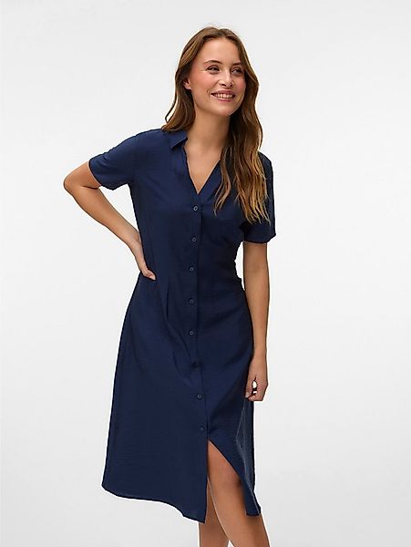 Vero Moda Blusenkleid VMJOSIE S/S CALF SHIRT DRESS WVN GA Viskosemischung, günstig online kaufen