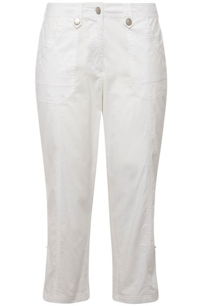 Ulla Popken Funktionshose 7/8-Cargohose Krempelriegel Komfortbund günstig online kaufen