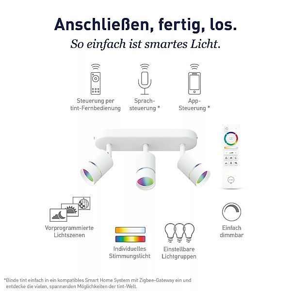 Müller Licht tint Nalo LED-Strahler, dreiflammig günstig online kaufen