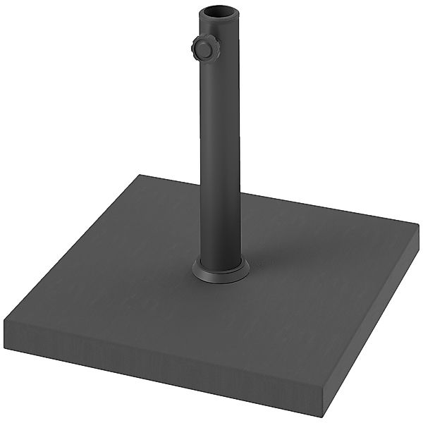 Outsunny Garten-Sonnenschirmständer aus HDPE und Beton, Quadratischer Ständ günstig online kaufen
