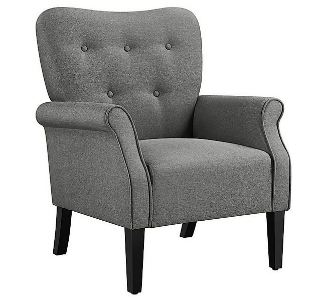 Yaheetech Ohrensessel, Relaxsessel Loungesessel Cocktailsessel mit Holzbein günstig online kaufen