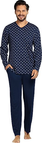 Comte Pyjama Herren-Schlafanzug Single-Jersey gemustert günstig online kaufen