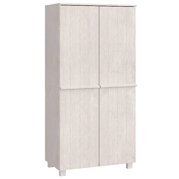 vidaXL Kleiderschrank HAMAR Weiß 89x50x180 cm Massivholz Kiefer günstig online kaufen
