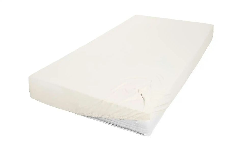 Jersey Spannbettlaken   ¦ beige ¦ Maße (cm): B: 190 H: 22 Bettwaren > Bettl günstig online kaufen