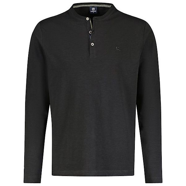 LERROS Rundhalsshirt Große Größen Herren Henley-Longsleeve schwarz günstig online kaufen