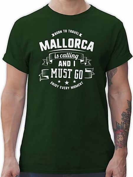 Shirtracer T-Shirt Mallorca is calling and I must go Weiß Länder Wappen günstig online kaufen