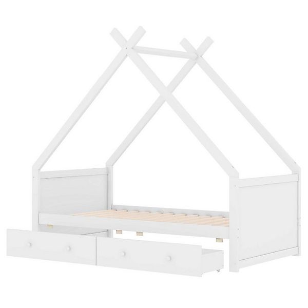 Gotagee Kinderbett Kinderbett 90x200cm Flachbett Hausleiste mit Schublade E günstig online kaufen