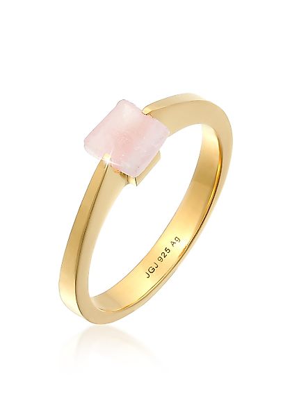 Elli Premium Fingerring Solitär Edelstein Viereck günstig online kaufen