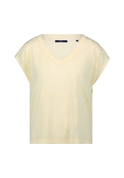 Zero T-Shirt "zero Damen Sommer-T-Shirt mit V-Ausschnitt", (1 tlg.), Plain/ günstig online kaufen