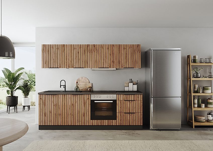 KOCHSTATION Küchenzeile KS-Lagos, Breite 240 cm,wahlweise günstig online kaufen