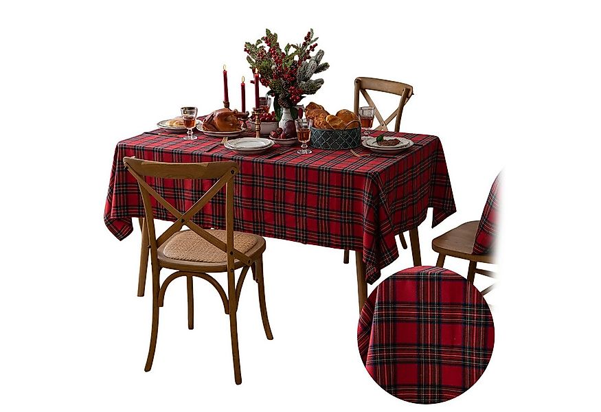 BTTO Tischdecke Weihnachten Tischdecke, Karierte Tischdecke Quadratisch, We günstig online kaufen