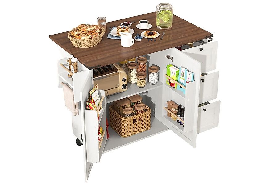 i@home Küchenwagen mit ausziehbarer Arbeitsplatte, Küchenschrank, (Speisewa günstig online kaufen