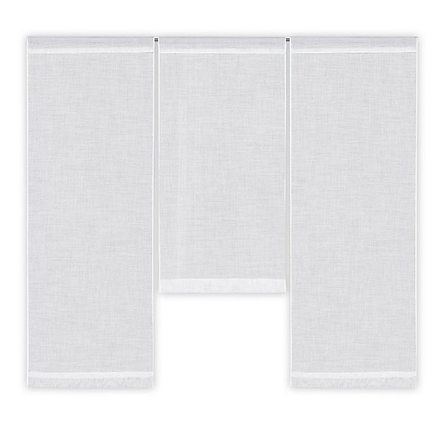 EXPERIENCE Scheibengardine 3-teiliges Mini-Flächenvorhang-Set in uni weiß, günstig online kaufen