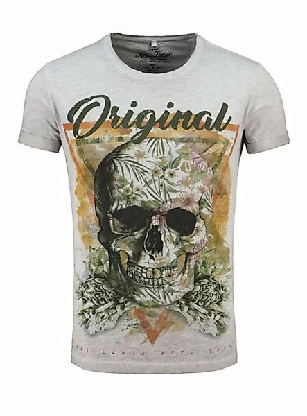 Key Largo T-Shirt T-Shirt Triangle Skull Totenkopf Print Motiv vintage Look günstig online kaufen