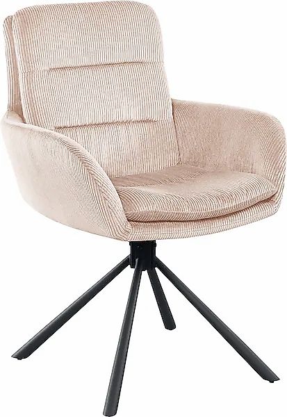 SalesFever Esszimmerstuhl »Pizzo Armlehnstuhl«, 1 St., Cord, Esszimmersesse günstig online kaufen