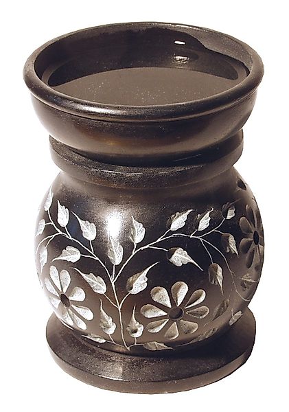 Saraswati Duftlampe Aromalampe "Zylinder mit Blume" günstig online kaufen
