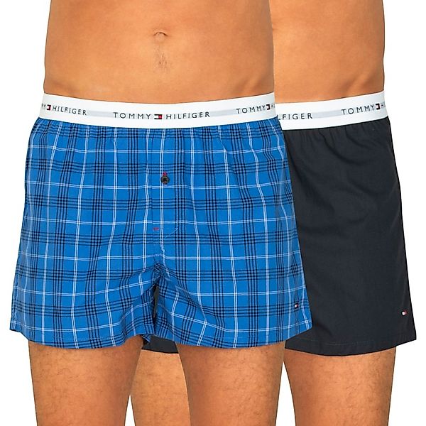 Tommy Hilfiger 2-er Set Boxershorts Blau & Kariert günstig online kaufen