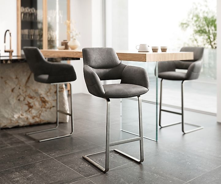 DELIFE Barhocker Yago-Flex, Freischwinger flach Edelstahl günstig online kaufen
