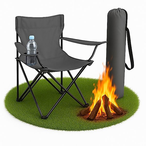 Coemo Gartenstuhl, faltbarer Campingstuhl Grau mit günstig online kaufen