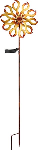 GLOBO LIGHTING LED Solarleuchte »SOLARLEUCHTE METALL GOLDFARBEN PATINIERT, günstig online kaufen