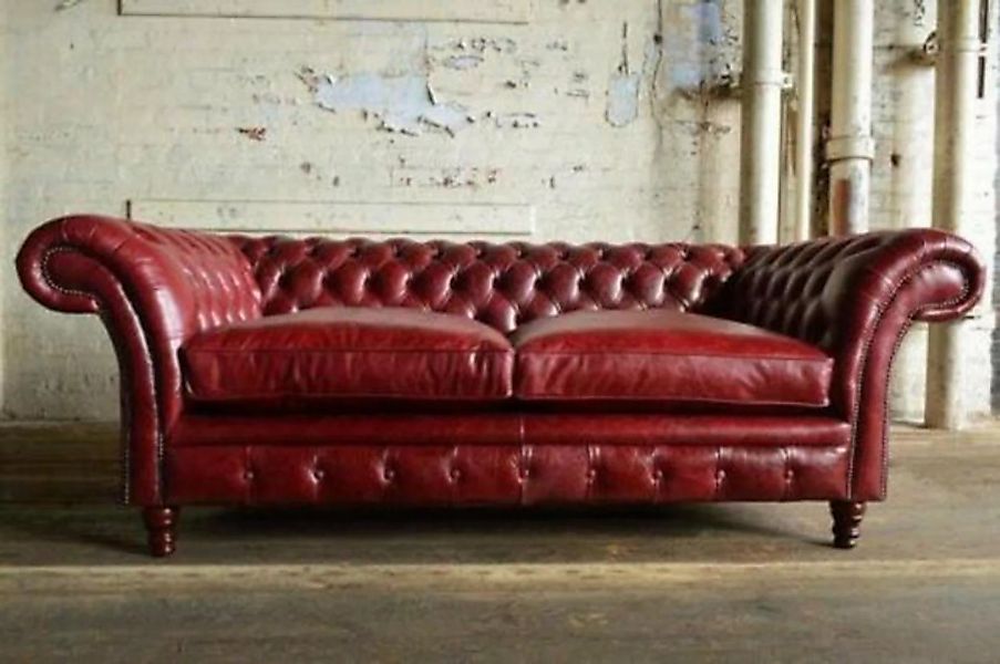 JVmoebel 3-Sitzer Bordaux 3 Sitzer Chestrerfield Leder Sofa Couch Polster günstig online kaufen