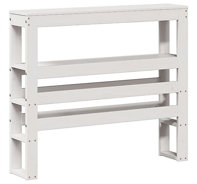 vidaXL Bett Kopfteil mit Ablagen Weiß 75 cm Massivholz Kiefer (1-tlg) günstig online kaufen