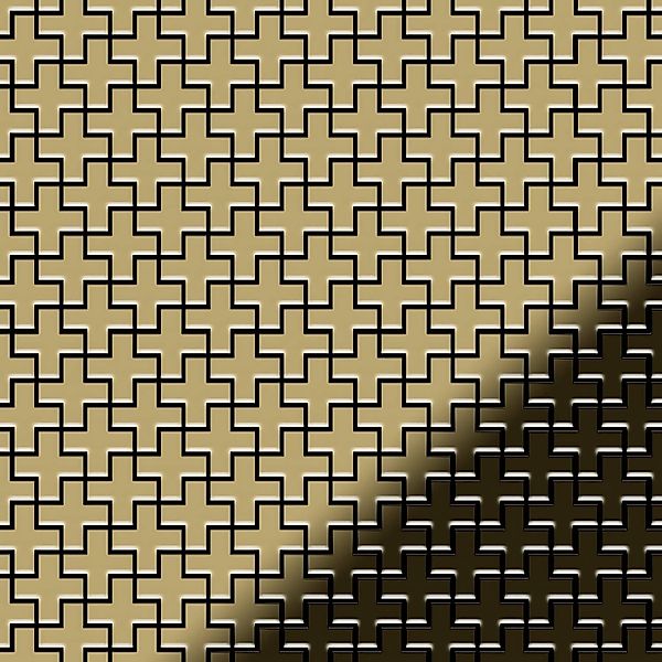 ALLOY Mosaik Fliese Massiv Metall Titan Hochglanz Gold 1,6mm Swiss Cross-ti günstig online kaufen