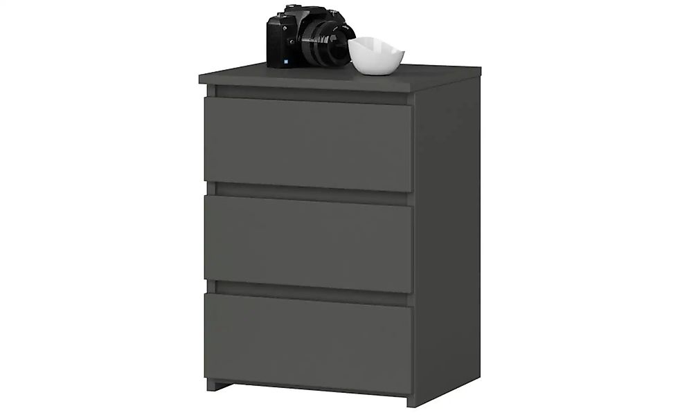 Nachttisch mit 3 Schubladen Carlo ¦ grau ¦ Maße (cm): B: 40 H: 57 Tische > günstig online kaufen