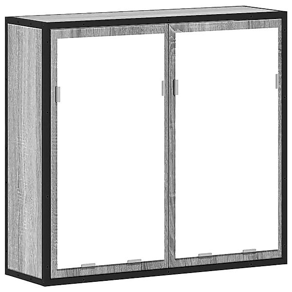 vidaXL Bad-Spiegelschrank Grau Sonoma 65x20x60 cm Holzwerkstoff 849257 günstig online kaufen