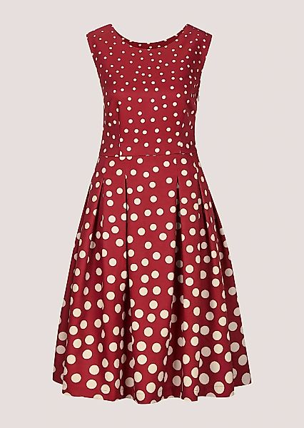 MADELEINE Sommerkleid "Kleid Kurzarm Tupfenkleid in Midilänge" V Ausschnitt günstig online kaufen