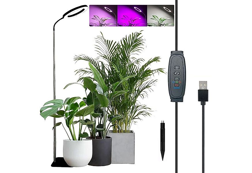 Sunicol Pflanzenlampe LED Vollspektrum, 3/9/12H Timer, 10 Helligkeit, Höhen günstig online kaufen