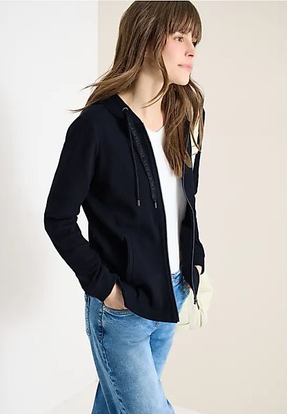 Langarm Jacke mit Kapuze und Taschen günstig online kaufen