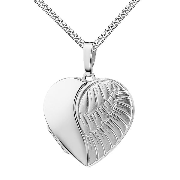 JEVELION Silberkette mit XXL Medaillon Herz günstig online kaufen
