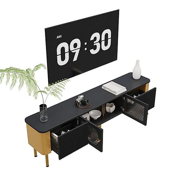 Gotagee TV-Schrank Fernsehtisch TV-Möbel Fernsehschrank Bogenform Wohnzimme günstig online kaufen