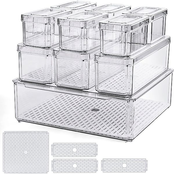 SURFOU Aufbewahrungsbox Kühlschrank Organizer Schublade 10 günstig online kaufen