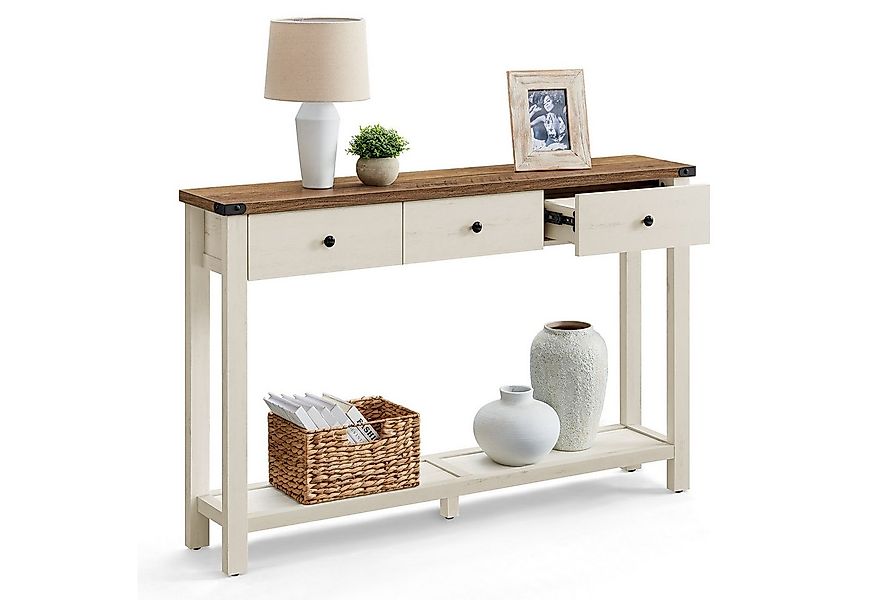 VASAGLE Konsolentisch, Beistelltisch, schmaler Sofatisch, mit 3 Schubladen günstig online kaufen