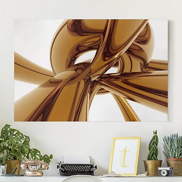 Leinwandbild Abstrakt - Querformat Golden Brilliance günstig online kaufen