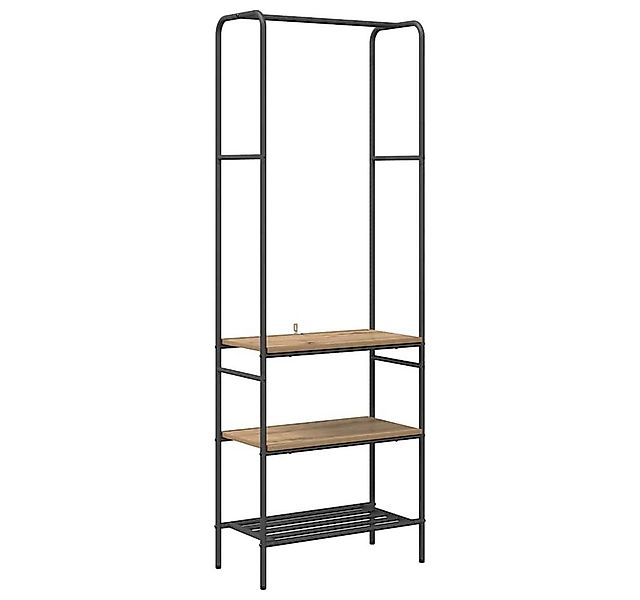 vidaXL Kleiderständer Kleiderständer mit Regalen Artisan-Eiche 60 x 30 x 17 günstig online kaufen