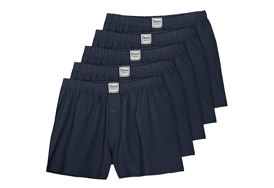 Dave's Boxershorts Dave's 5er-Pack Boxershorts blau große Größen (Packung, günstig online kaufen