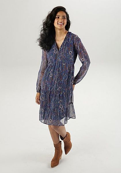 Aniston CASUAL Blusenkleid mit farbharmonischem Paisley-Muster günstig online kaufen