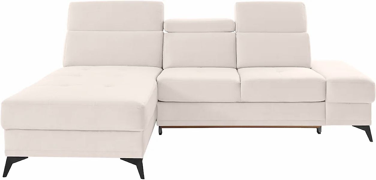 Home affaire Ecksofa "Cardiz L-Form" inkl.Kopfteilverstellung und Federkern günstig online kaufen